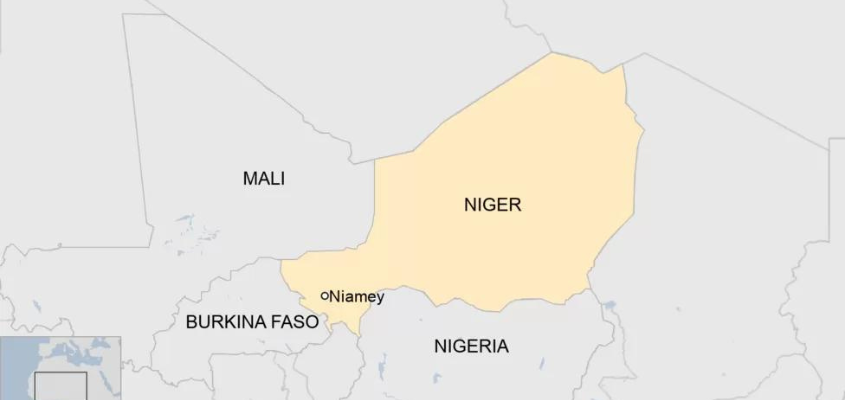 Map of Niger in West Africa