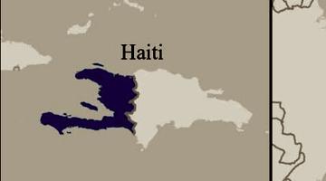 Map of Haiti and Africa