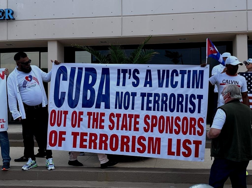 Organizers March on the White House to Say: Take Cuba Off the List!