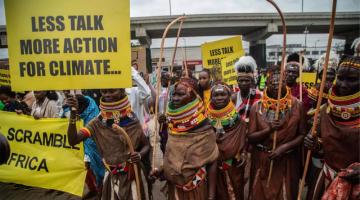The Turkana people protesting at the Africa Climate Summit