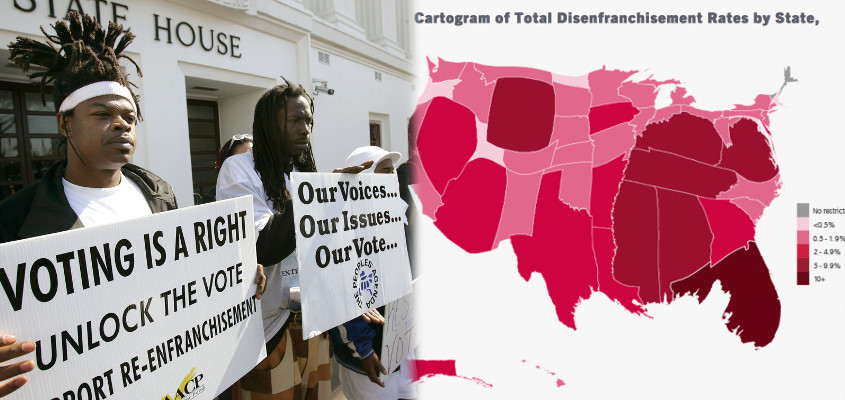 Florida leads the nation in felony disenfranchisement.