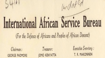 .MANIFESTO: International African Service Bureau’s Manifesto Against War, 1938