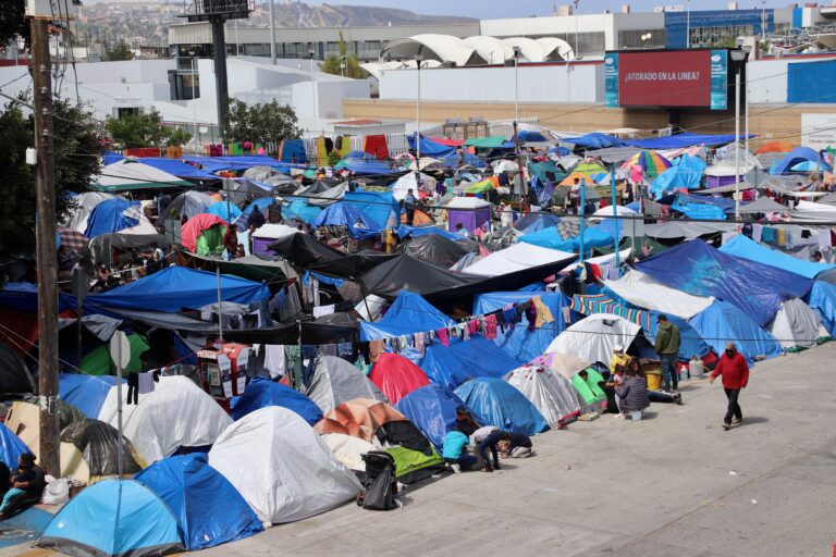 Tijuana, Mexico: migrants waiting for US asylum processing. Photo: Pedro Rios