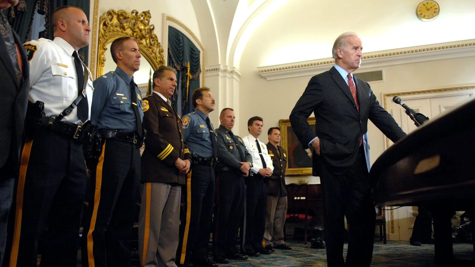 U.S. President Joe Biden announcing new police funding bill.