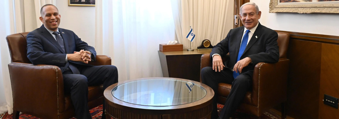 Hakeem Jeffries and Benjamin Netanyahu