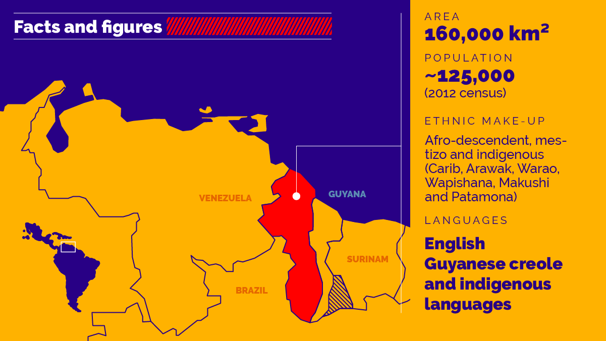 Infographic of the demographics of the Essquibo region