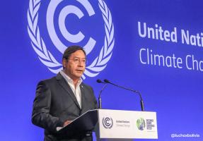 Bolivia's president Luis Arce used the COP26 summit to speak against the "green capitalism" offered by the rich capitalist nations and in favor of alternatives which put humanity at the center.
