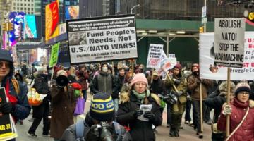 Anti-war march in New York City